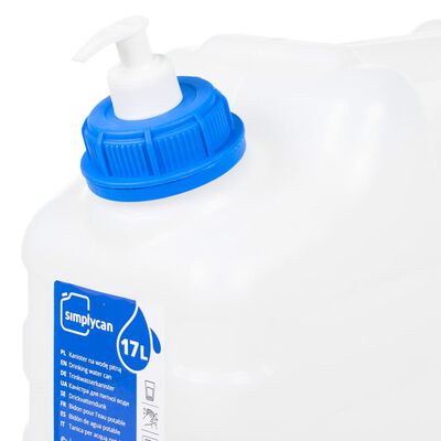vidaXL Bidon d'eau avec robinet distributeur de savon 17 L plastique