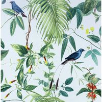 DUTCH WALLCOVERINGS Papier peint Exotic Garden Bleu et vert