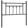 vidaXL T&ecirc;te de lit de remplacement m&eacute;tal noir 107 cm
