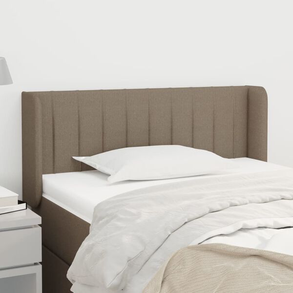 vidaXL T&ecirc;te de lit avec oreilles Taupe 83x16x78/88 cm Tissu