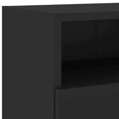 vidaXL Meubles TV muraux 2 pcs noir 100x30x30 cm bois d'ingénierie