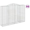 vidaXL Paniers &agrave; gabions arqu&eacute;s 6 pcs 300x50x200/220 cm fer galvanis&eacute;