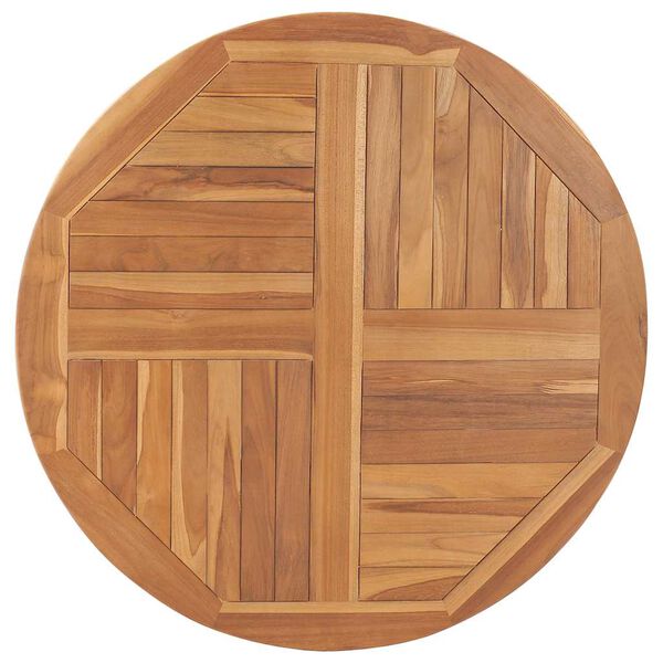 vidaXL Dessus de table Bois de teck solide Rond 2,5 cm 90 cm