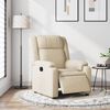 vidaXL Fauteuil inclinable &eacute;lectrique Cr&egrave;me Tissu
