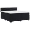 vidaXL Lit boxspring avec matelas Noir 160 x 200 cm Velours