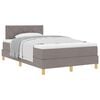 vidaXL Lit &agrave; ressorts avec coussin Taupe 120 x 190 cm tissu