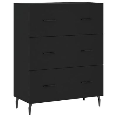 vidaXL Buffet noir 69,5x34x90 cm bois d'ingénierie