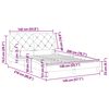 vidaXL Cadre de lit sans matelas gris clair 140x200 cm velours