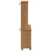 vidaXL Hutch ASKIM Cire de Miel 91 x 40 x 184 cm Bois de pin massif
