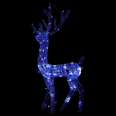 vidaXL Renne de décoration de Noël Acrylique 140 LED bleues 120 cm