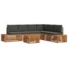 vidaXL 7 pc Ensemble de canap&eacute;s d'ext&eacute;rieur Naturel et Anthracite