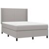 vidaXL Sommier &agrave; lattes de lit avec matelas Gris clair 140x200cm Tissu