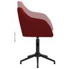 vidaXL Chaises &agrave; manger pivotantes lot de 4 rouge bordeaux velours