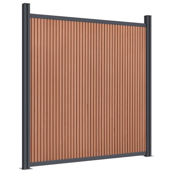 vidaXL Panneau de clôture marron 1045x186 cm WPC