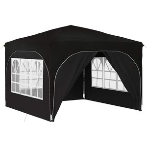 vidaXL Tente de f&ecirc;te pop-up 290 x 290 x 245 cm Noir