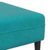 vidaXL Canap&eacute; avec coussin 3 pcs Turquoise Velours