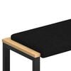 vidaXL Coussin de banc Tissu Noir Profondeur 35 cm