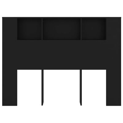 vidaXL Armoire de tête de lit Noir 140x18,5x104,5 cm