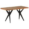 vidaXL Table &agrave; manger 140x70x76 cm Bois de r&eacute;cup&eacute;ration massif