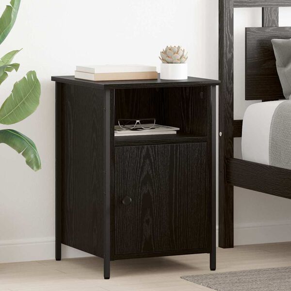 vidaXL Cabinet de chevet Ch&ecirc;ne noir 40 x 42 x 60 cm Bois d'ing&eacute;nierie
