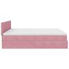 VidaXL Cadre de lit ottoman avec matelas rose 180x200 cm velours