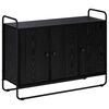 vidaXL Buffet Ch&ecirc;ne noir 102 x 35 x 75 cm Bois d'ing&eacute;nierie