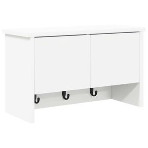 vidaXL Porte-manteau mural Blanc 50 x 20 x 30 cm Bois d'ing&eacute;nierie