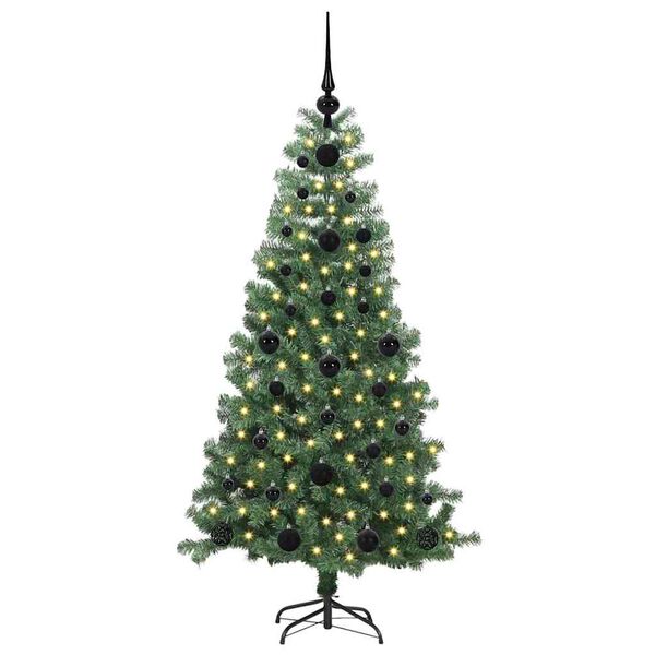 vidaXL Sapin de No&euml;l avec 150 LED avec support Vert 120 cm PVC