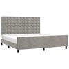 vidaXL Cadre de lit sans matelas gris clair velours