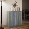 vidaXL Buffet avec LED sonoma gris 77x34x85 cm bois d'ing&eacute;nierie