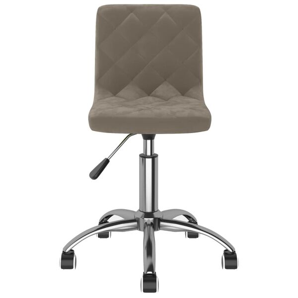 vidaXL Chaises pivotantes &agrave; manger lot de 2 Gris clair Velours