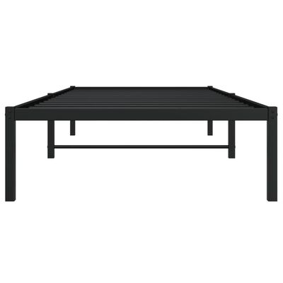 vidaXL Cadre de lit métal sans matelas noir 90x190 cm