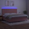 vidaXL Sommier &agrave; lattes de lit matelas LED Rose 200x200 cm Velours
