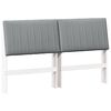 vidaXL T&ecirc;te de lit capitonn&eacute;e Gris clair 160 cm Pin massif