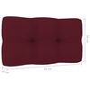 vidaXL Coussins de palette lot de 2 rouge bordeaux tissu