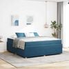 vidaXL Cadre de lit avec matelas Bleu 180 x 200 cm tissu