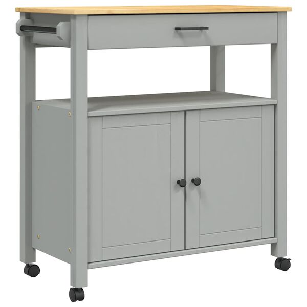 vidaXL Chariot de cuisine MONZA 84x40x88,5 cm bois massif de pin