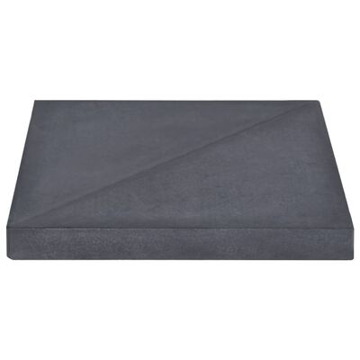 vidaXL Plaque de poids de parasol Noir Granite Carré 15 kg