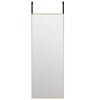 vidaXL Miroir de porte Dor&eacute; 30x80 cm Verre et aluminium