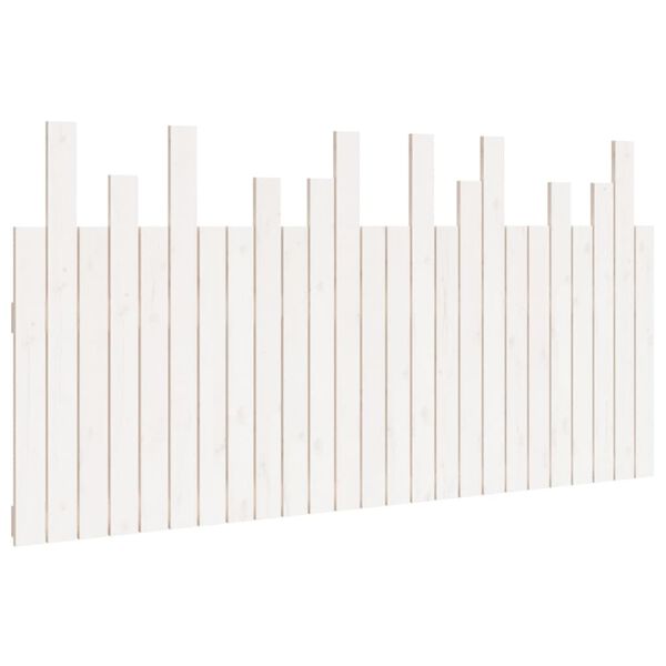 vidaXL T&ecirc;te de lit murale Blanc 159,5x3x80 cm Bois massif de pin