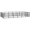 vidaXL Chenil d'ext&eacute;rieur pour chiens Acier 16,94 m&sup2;