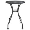 vidaXL Table de jardin &Oslash;60x72 cm Maille m&eacute;tallique Anthracite