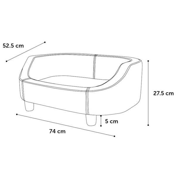 FLAMINGO Canap&eacute; pour chien Emerald Vert M 74x52,5x27,5 cm