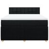 vidaXL Sommier &agrave; lattes de lit avec matelas Noir 140x190 cm Tissu