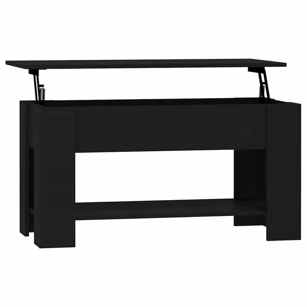 vidaXL Table basse noir 101x49x52 cm bois d'ing&eacute;nierie