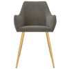 vidaXL Chaises &agrave; manger lot de 2 Gris fonc&eacute; Velours