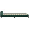 vidaXL Cadre de lit sans matelas vert fonc&eacute; 100x200 cm velours