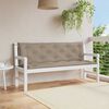 vidaXL Coussin de banc de jardin taupe 150x(50+50)x7 cm tissu oxford