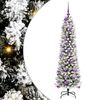 vidaXL Sapin de No&euml;l artificiel Blanc 150 cm PVC, m&eacute;tal et plastique