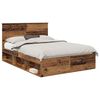 vidaXL Cadre de lit Bois ancien 140 x 190 cm Bois de pin massif